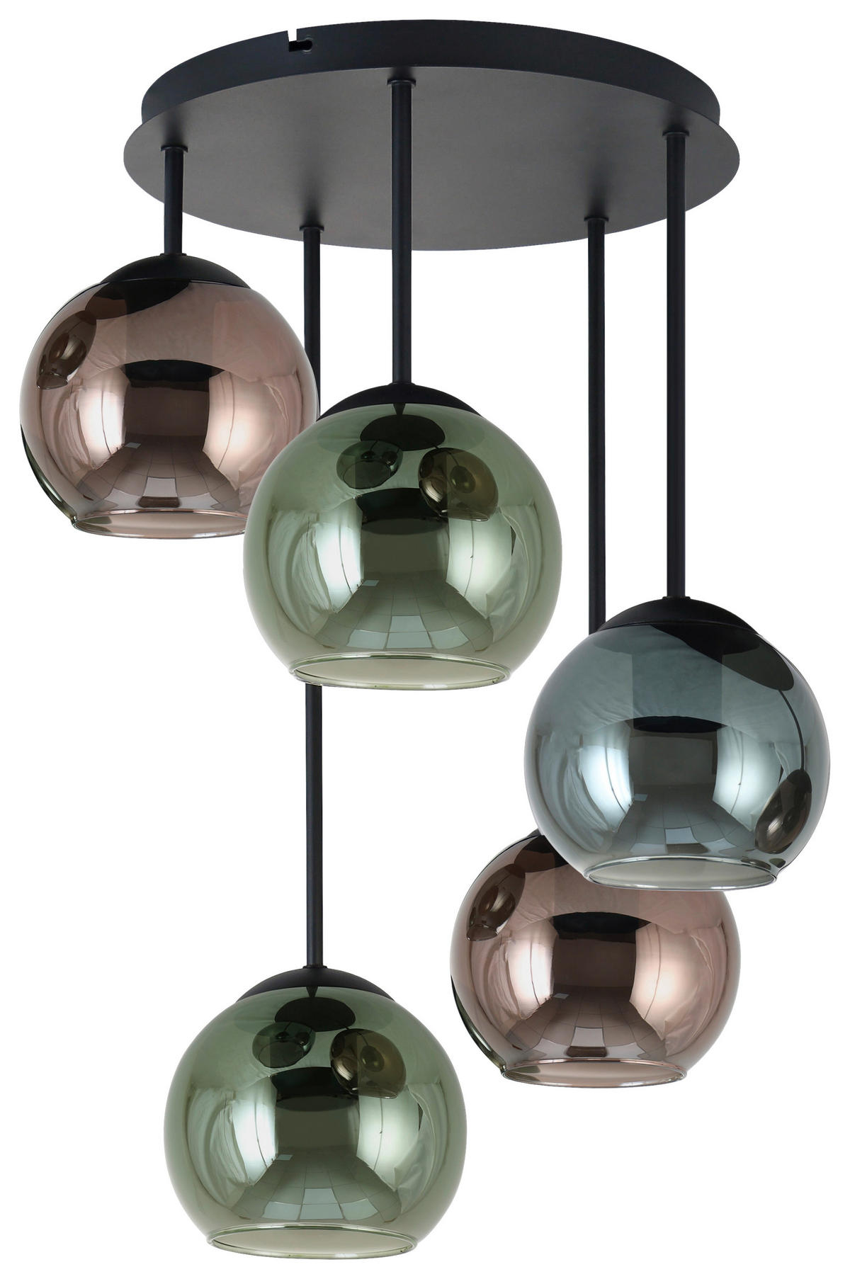 HÄNGELEUCHTE 40/58 cm    - Blau/Rot, Trend, Glas/Metall (40/58cm) - Novel