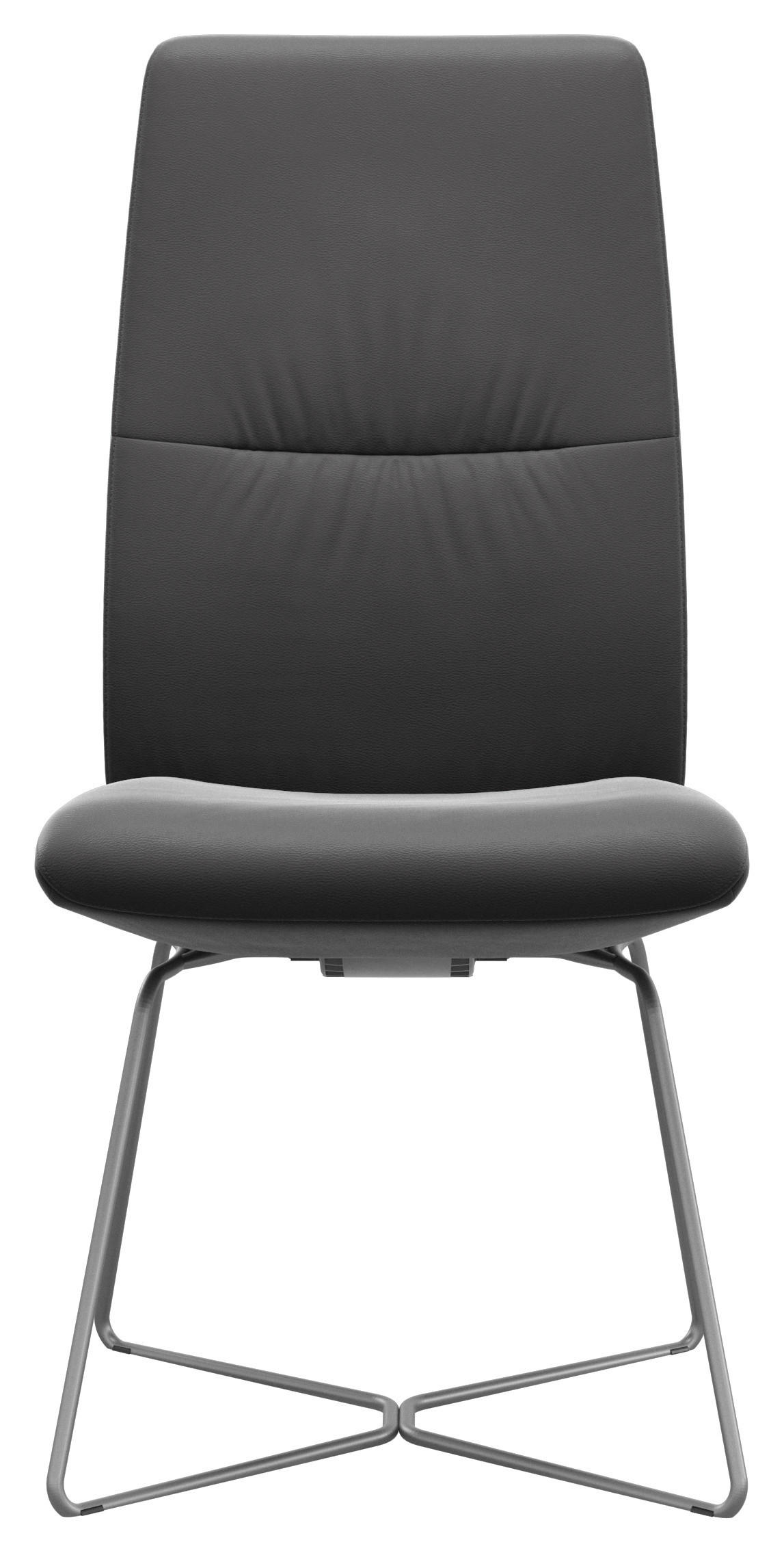 STUHL Echtleder Grau - Grau, MODERN, Leder/Metall (50/105/63cm) - Stressless