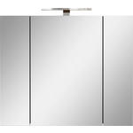 SPIEGELSCHRANK 80/71/23 cm  - Silberfarben/Graphitfarben, MODERN, Glas/Holzwerkstoff (80/71/23cm) - Xora