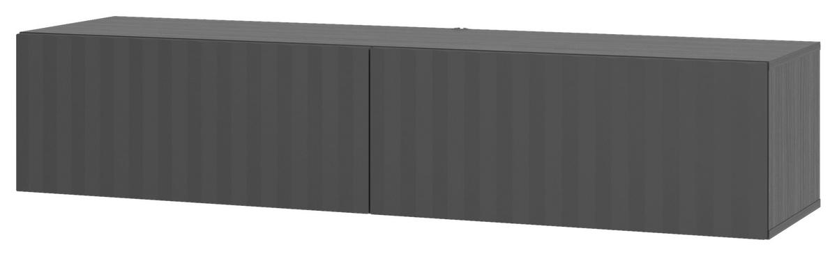STOJAN NA TV, biela, biela s vysokým leskom, čierna, 154/32/42 cm - čierna/biela, Basics, kompozitné drevo (154/32/42cm) - Xora