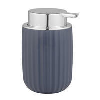 SEIFENSPENDER AGROPOLI  - Chromfarben/Dunkelblau, Basics, Kunststoff (7,5/12,5/9cm) - Wenko