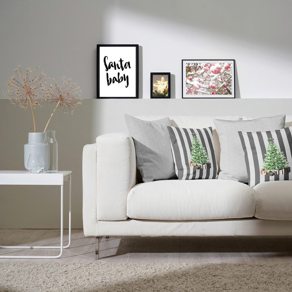KISSENHÜLLE 40/40 cm  - Weiß/Grau, Design, Textil (40/40cm) - Apelt