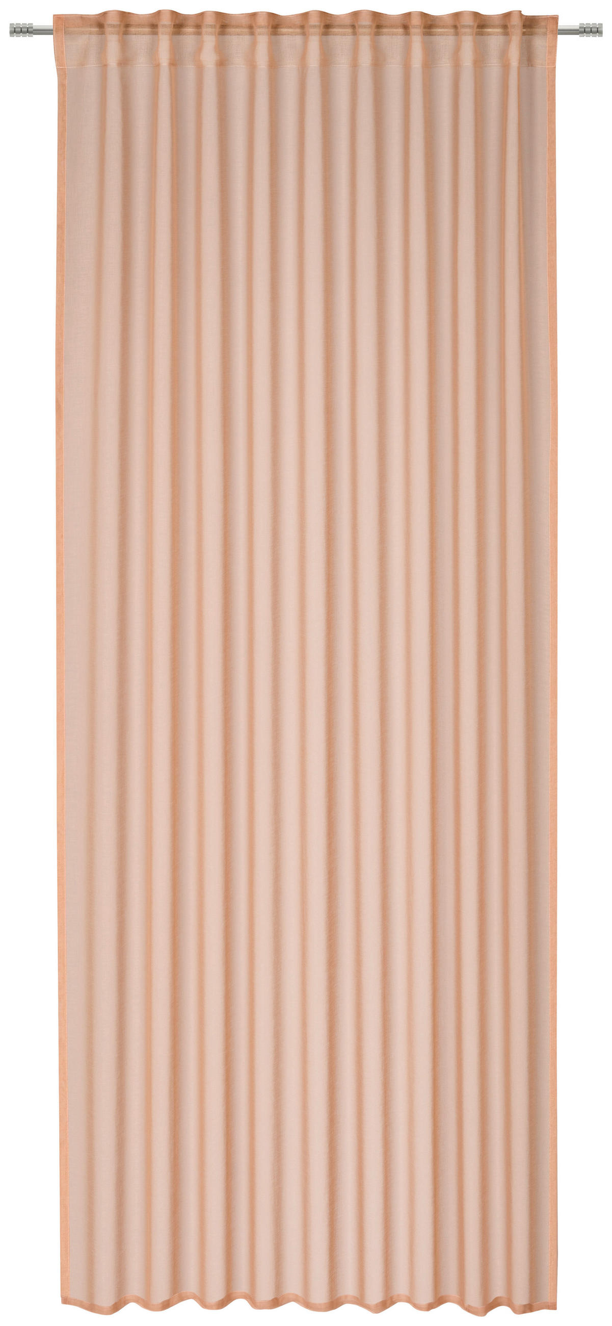 FERTIGVORHANG transparent  - Orange, Basics, Textil (140/245cm) - Boxxx