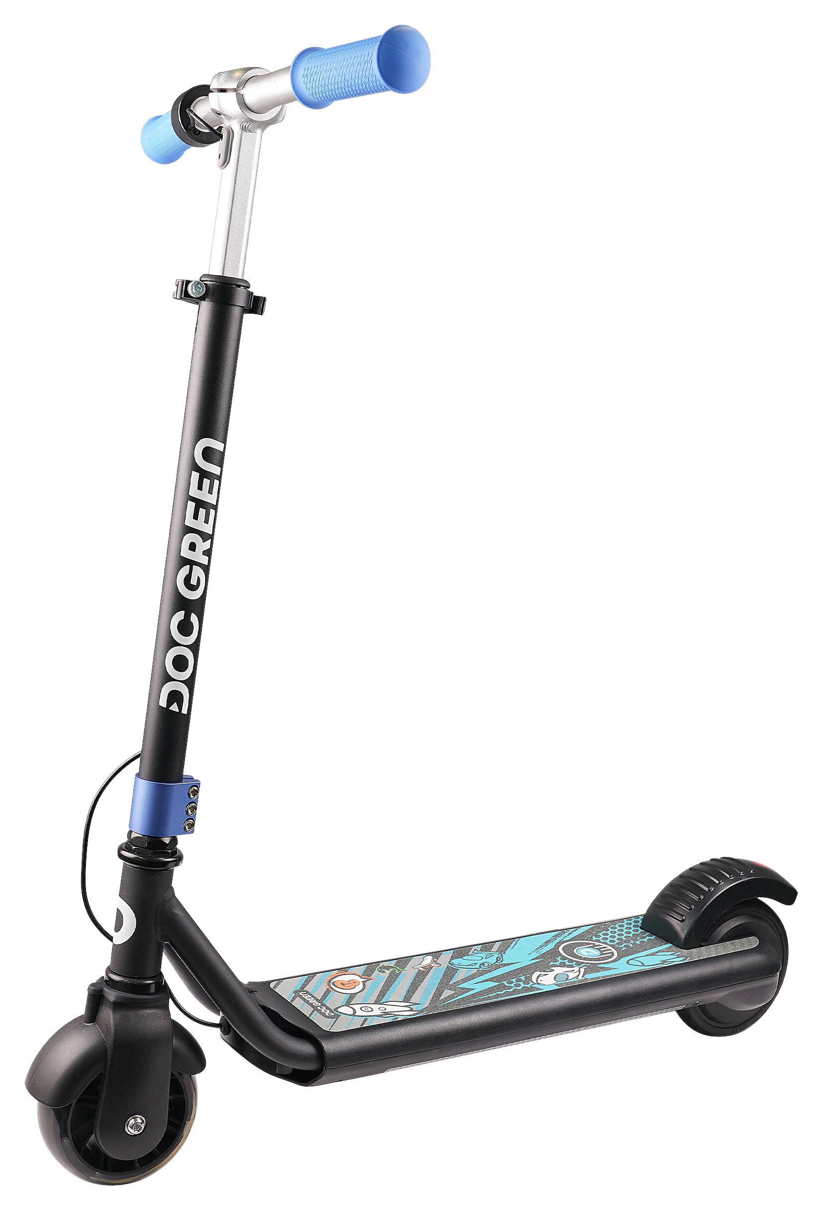 KIDS E-SCOOTER 22 DOC GREEN  - Hellblau, KONVENTIONELL, Kunststoff/Metall (72/84/39cm)