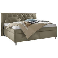 POLSTERBETT 160/200 cm  in Greige  - Weiss/Greige, Konventionell, Holz/Textil (160/200cm) - Esposa