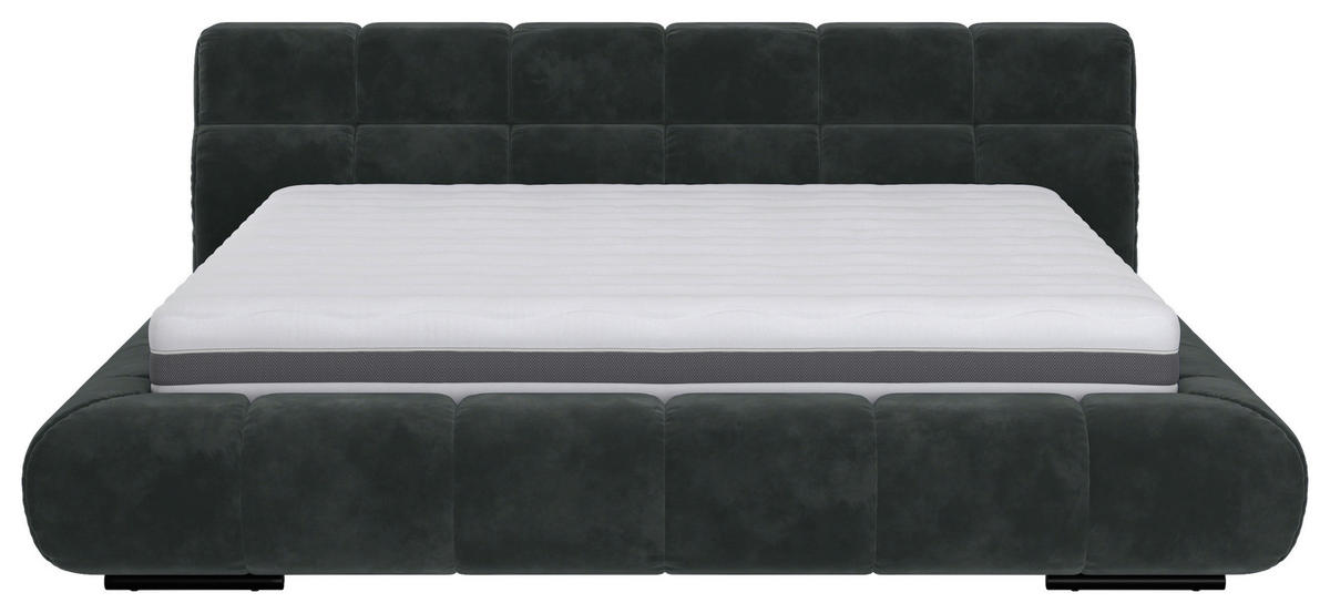 POLSTERBETT 200/200 cm,  in Anthrazit,  - Anthrazit/Schwarz, Design, Textil/Metall (200/200cm) - Belluti