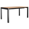 ESSTISCH in Holz, Metall 160-220/90/75 cm  - Eichefarben/Schwarz, Konventionell, Holz/Metall (160-220/90/75cm)