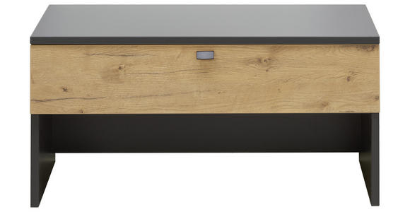 GARDEROBENBANK Anthrazit, Eichefarben - Eichefarben/Anthrazit, Design, Metall (80/41/42cm) - Moderano
