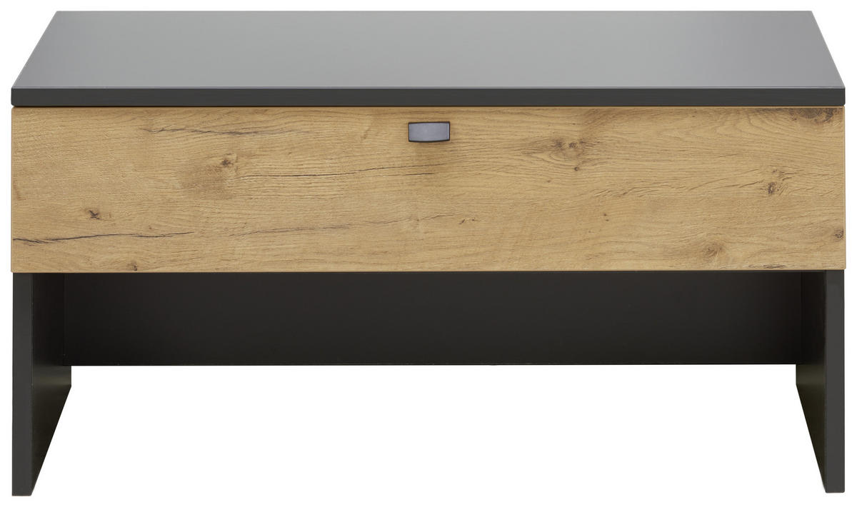 GARDEROBENBANK 80/41/42 cm  - Eichefarben/Anthrazit, Design, Holzwerkstoff/Metall (80/41/42cm) - Moderano