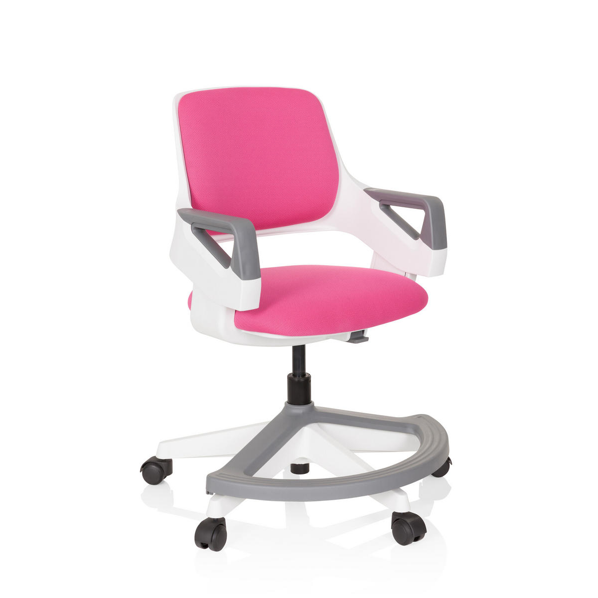 MLADINSKI VRTLJIVI STOL umetna masa pink  - pink/bela, Basics, umetna masa (53/80-93/60cm) - MID.YOU
