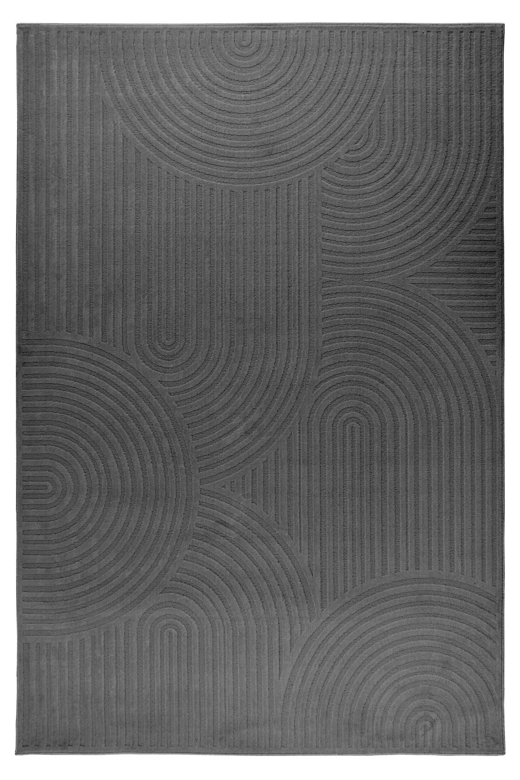 FLACHWEBETEPPICH 200/290 cm Dunkelgrau rechteckig  - Dunkelgrau, Basics, Textil (200/290cm) - Kayoom