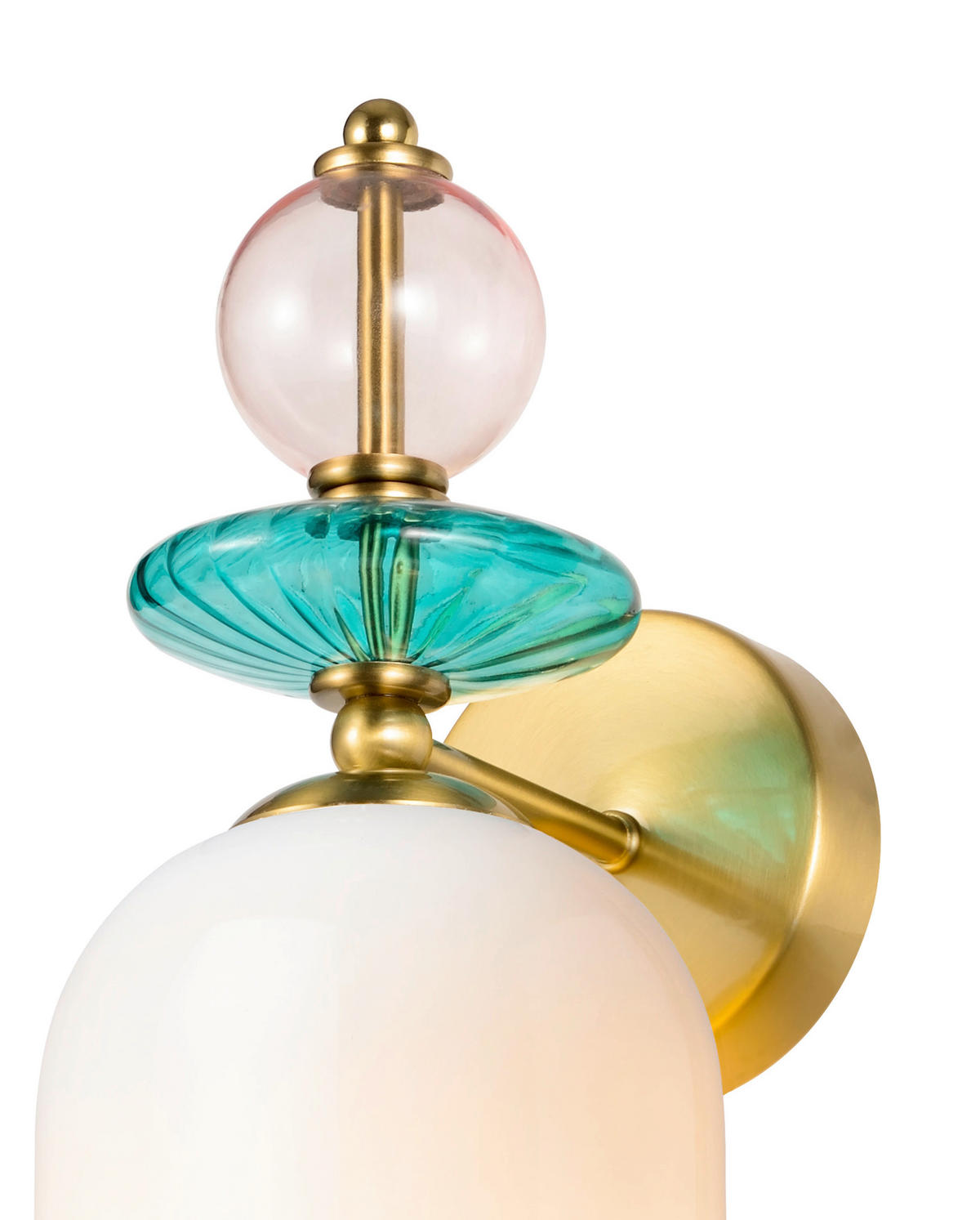 WANDLEUCHTE Tropea  32.5/13/17.5 cm  - Weiß, Design, Glas (32.5/13/17.5cm)