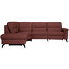 ECKSOFA in Echtleder Rotbraun  249/280 cm  - Rotbraun/Anthrazit, Design, Leder/Metall (249/280cm) - Himolla Komfortklass