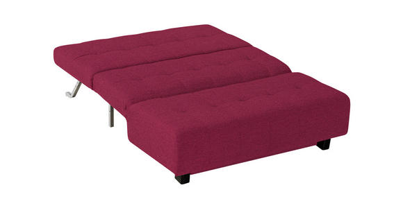 SCHLAFSOFA Rot - Rot/Schwarz, Design, Textil/Metall (145/92/102cm) - Novel
