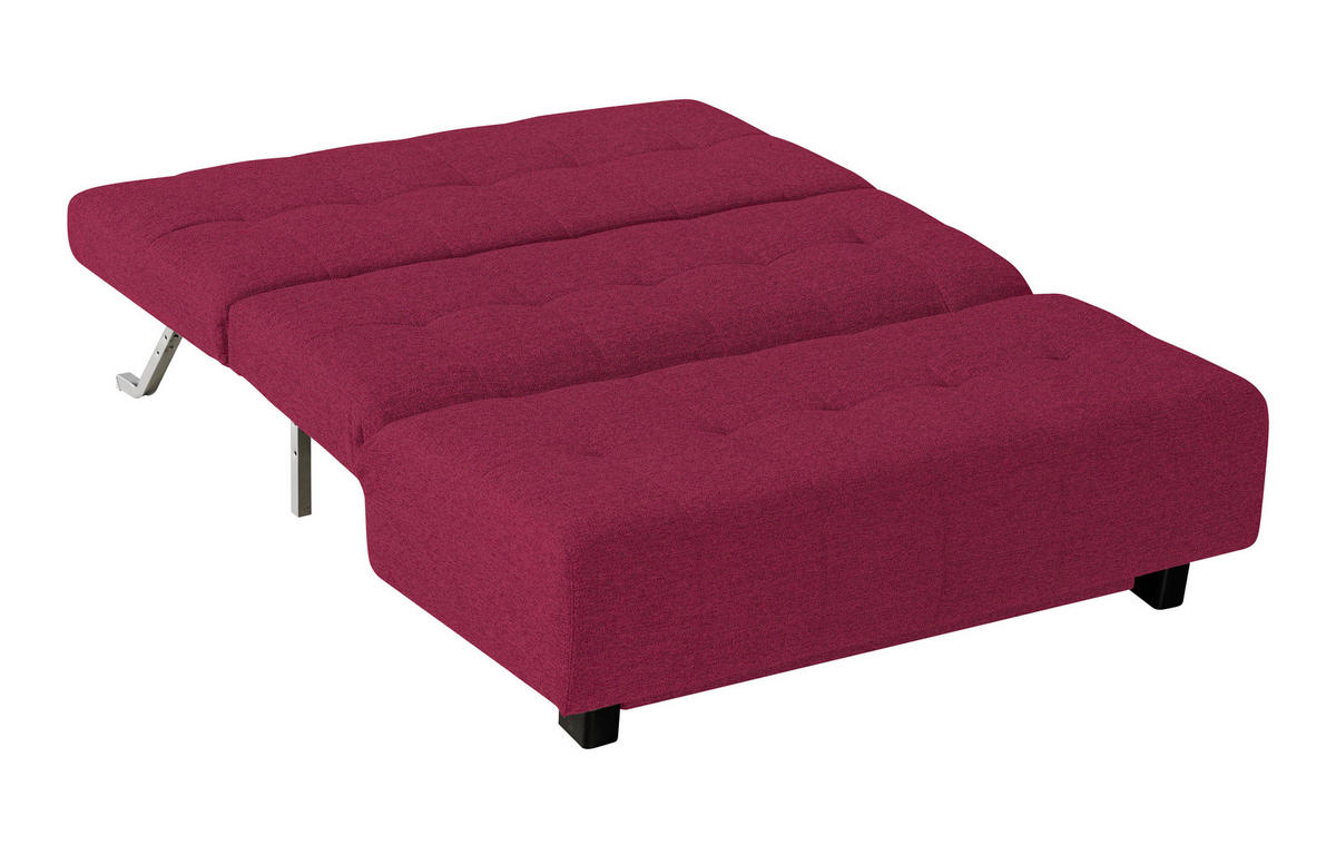 SCHLAFSOFA Rot  - Rot/Schwarz, Design, Textil/Metall (145/92/102cm) - Novel