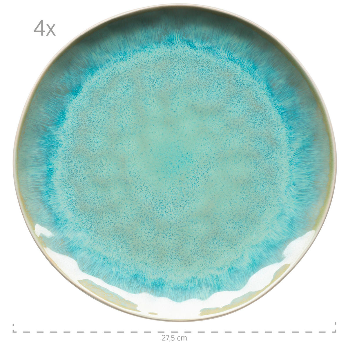 SPEISETELLER Frozen 27,5 cm  - Grün, Basics, Keramik (27,5cm) - Mäser