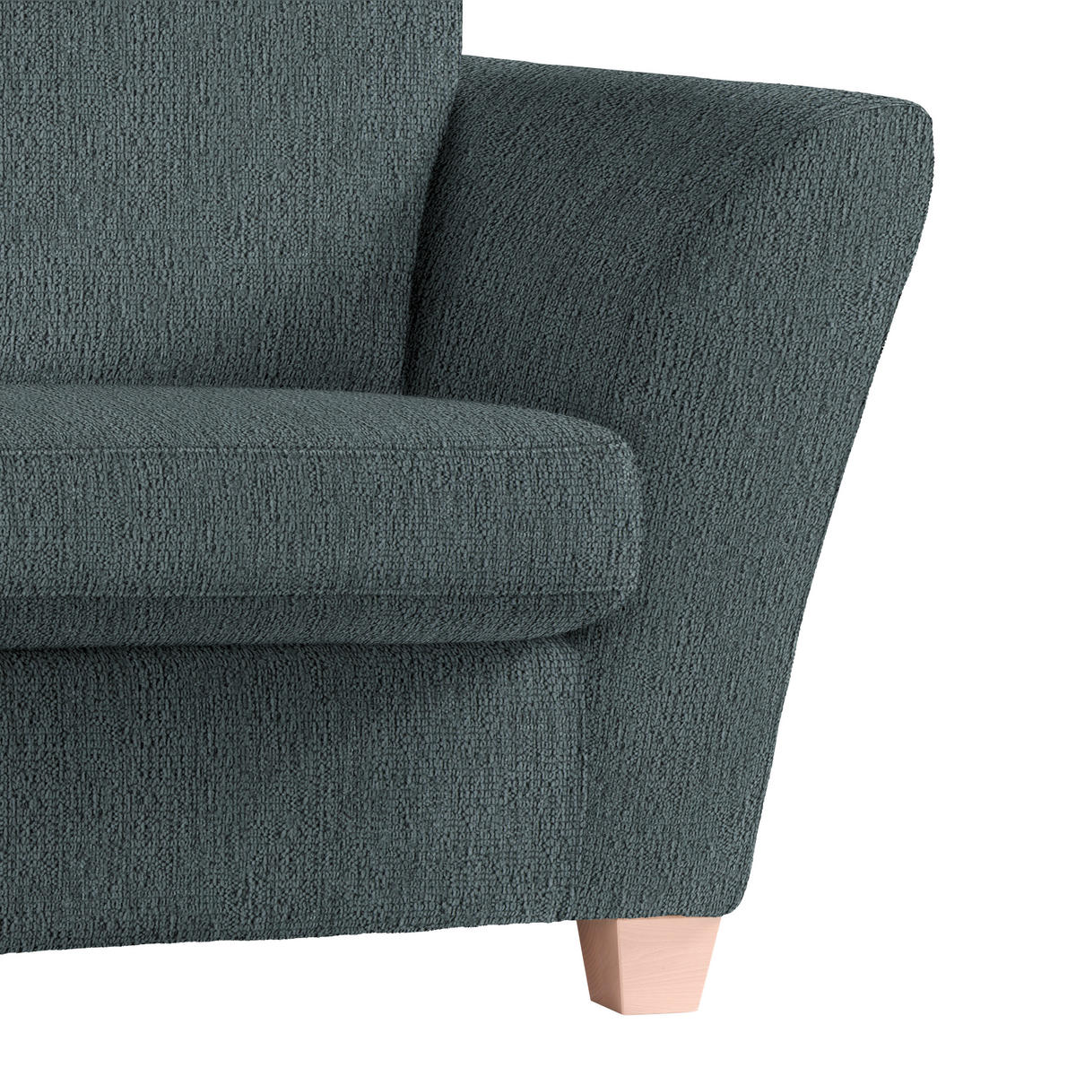 2-SITZER-SOFA in Chenille Dunkelgrau  - Dunkelgrau/Naturfarben, Holz/Textil (190/70-85/95cm) - MID.YOU