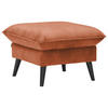 HOCKER Velours Rostfarben  - Rostfarben/Schwarz, Design, Holz/Textil (63/44/63cm) - Carryhome