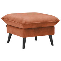 HOCKER Velours Rostfarben  - Rostfarben/Schwarz, Design, Holz/Textil (63/44/63cm) - Carryhome