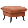 HOCKER in Textil Rostfarben  - Rostfarben/Schwarz, Design, Holz/Textil (63/44/63cm) - Carryhome