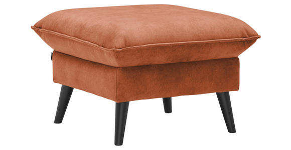HOCKER in Textil Rostfarben - Rostfarben/Schwarz, Design, Holz/Textil (63/44/63cm) - Carryhome