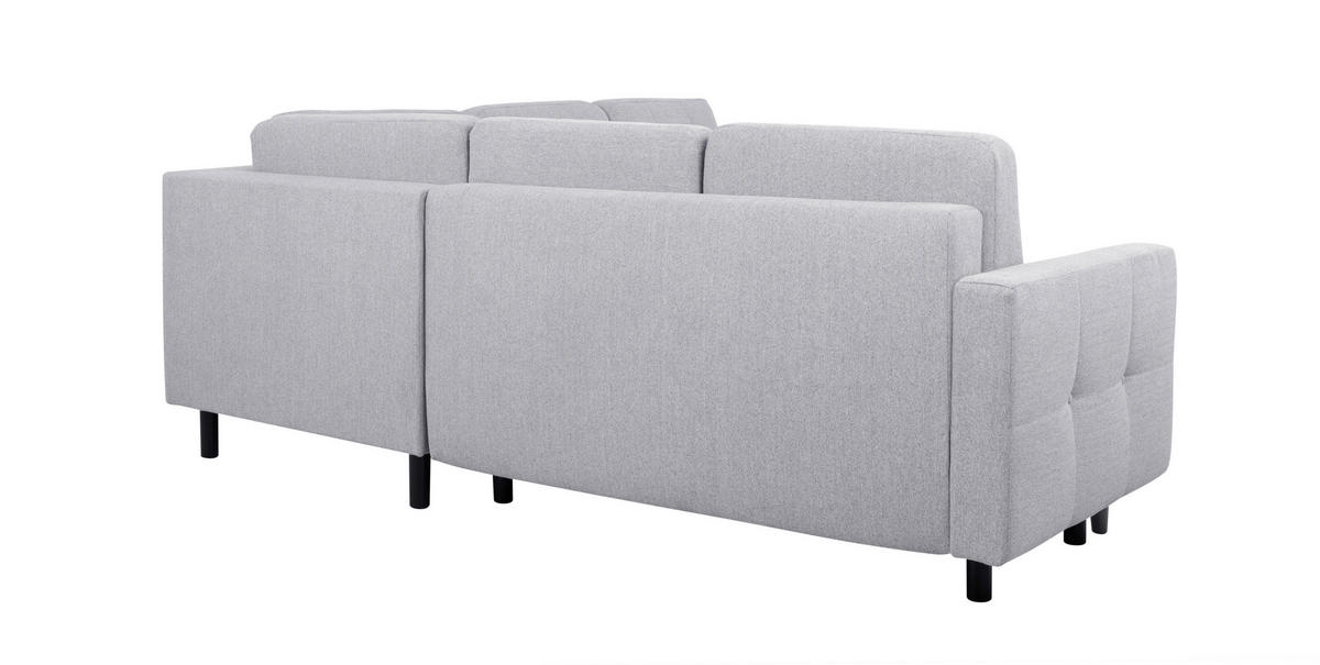 ECKSOFA in Hellgrau  - Buchefarben/Hellgrau, Design, Holz/Textil (242/242cm) - MID.YOU
