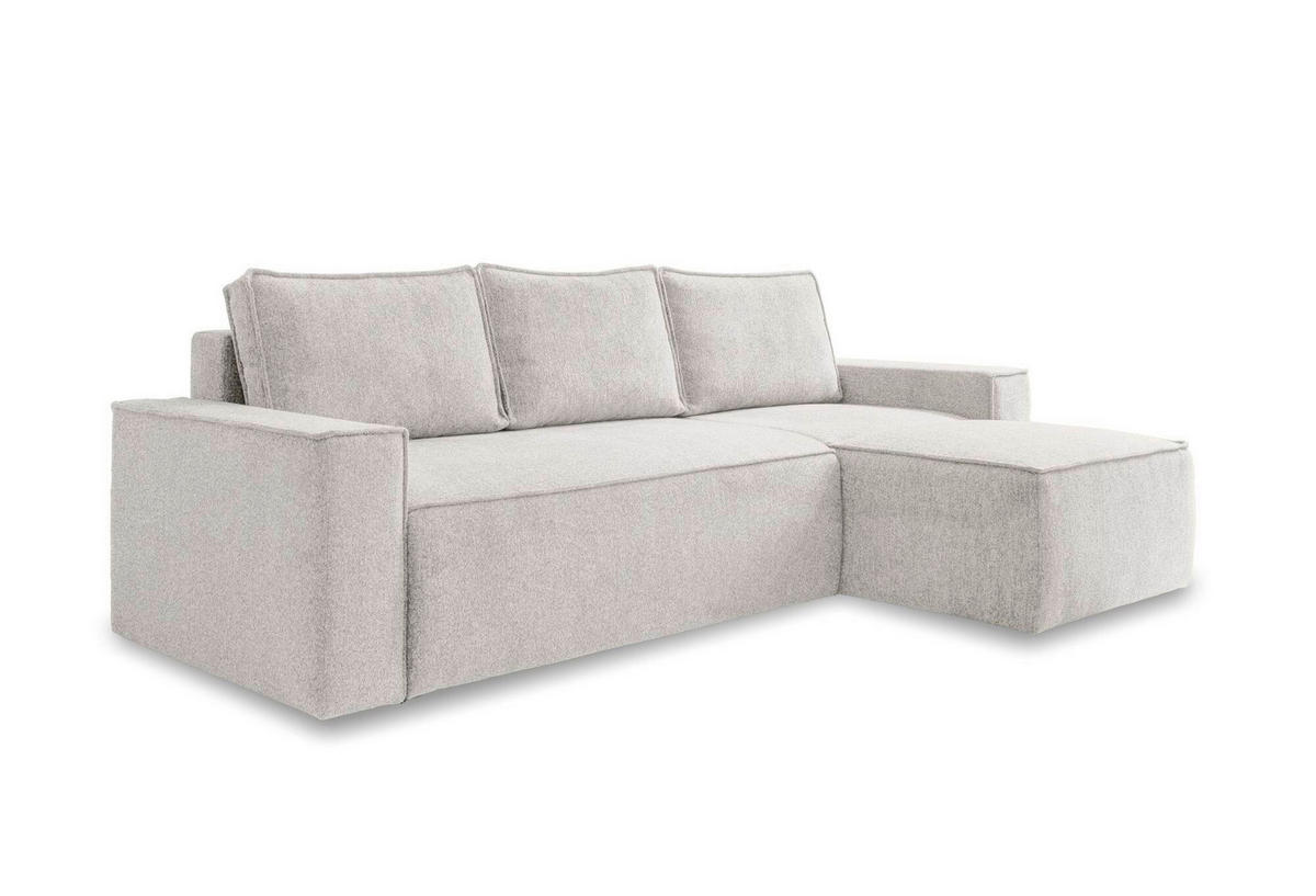 KUTNA GARNITURA tekstil  bež   - bijela/siva, Design, tekstil/plastika (250/156cm) - MID.YOU
