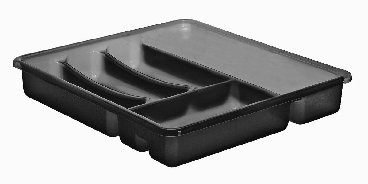PŘÍBORNÍK, plast, 39/32/6 cm - tmavě šedá, Konvenční, plast (39/32/6cm) - Rotho