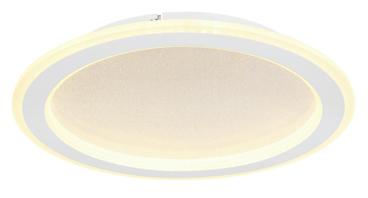 LED-DECKENLEUCHTE 40/5 cm   - Opal/Weiß, KONVENTIONELL, Kunststoff/Metall (40/5cm) - Globo