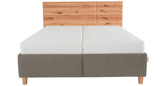 POLSTERBETT Matratze, Lattenrost, Bettkasten Braun, Buchefarben 200/200 cm  - Buchefarben/Weiß, Design, Holz/Textil (200/200cm) - Valnatura