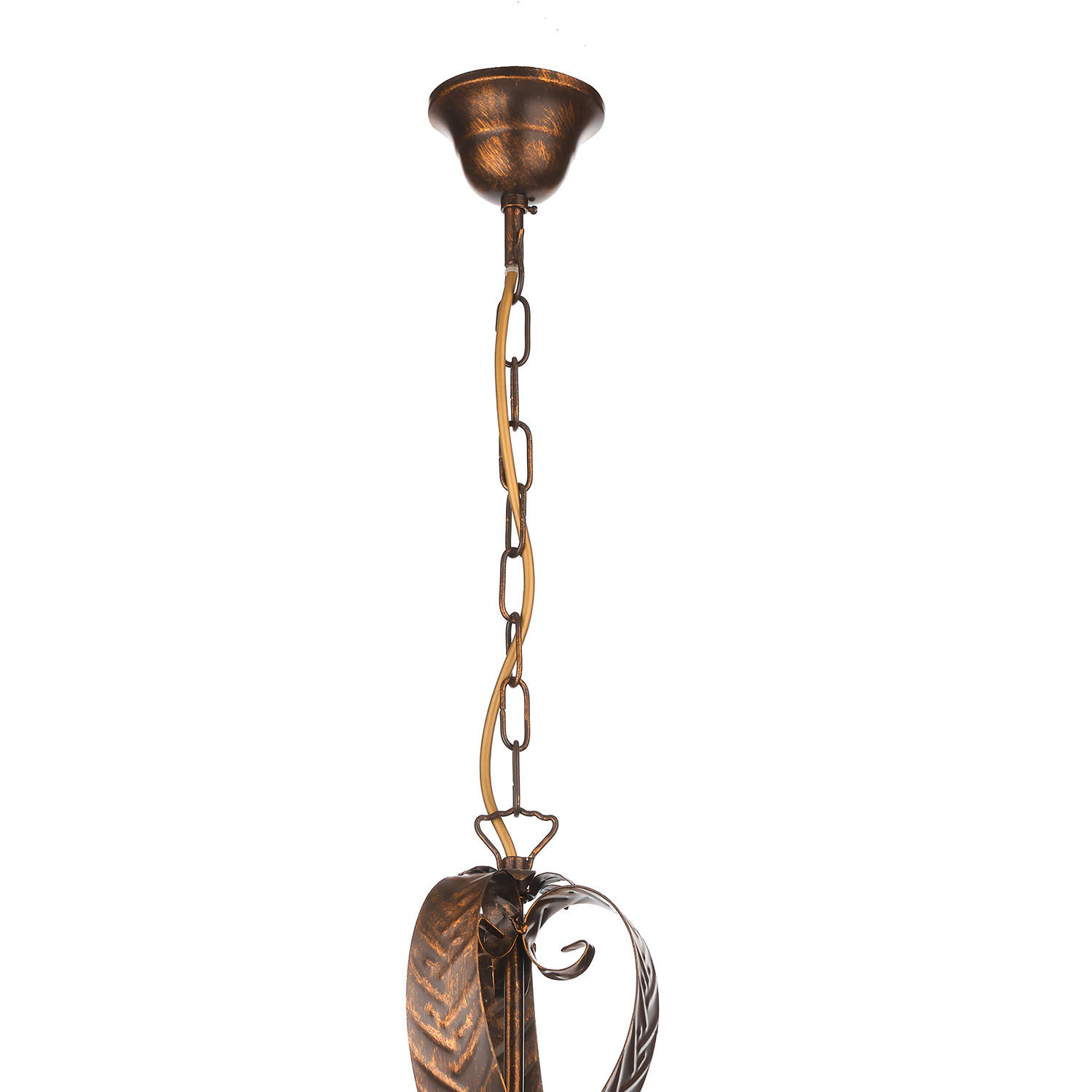KRONLEUCHTER 50/50/100 cm   - Perlmutt/Bronzefarben, KONVENTIONELL, Metall (50/50/100cm)