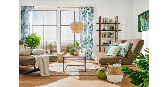 OTTOMANE  in Mikrofaser Grün  - Schwarz/Grün, Design, Holz/Textil (114/92/165-218cm) - Dieter Knoll