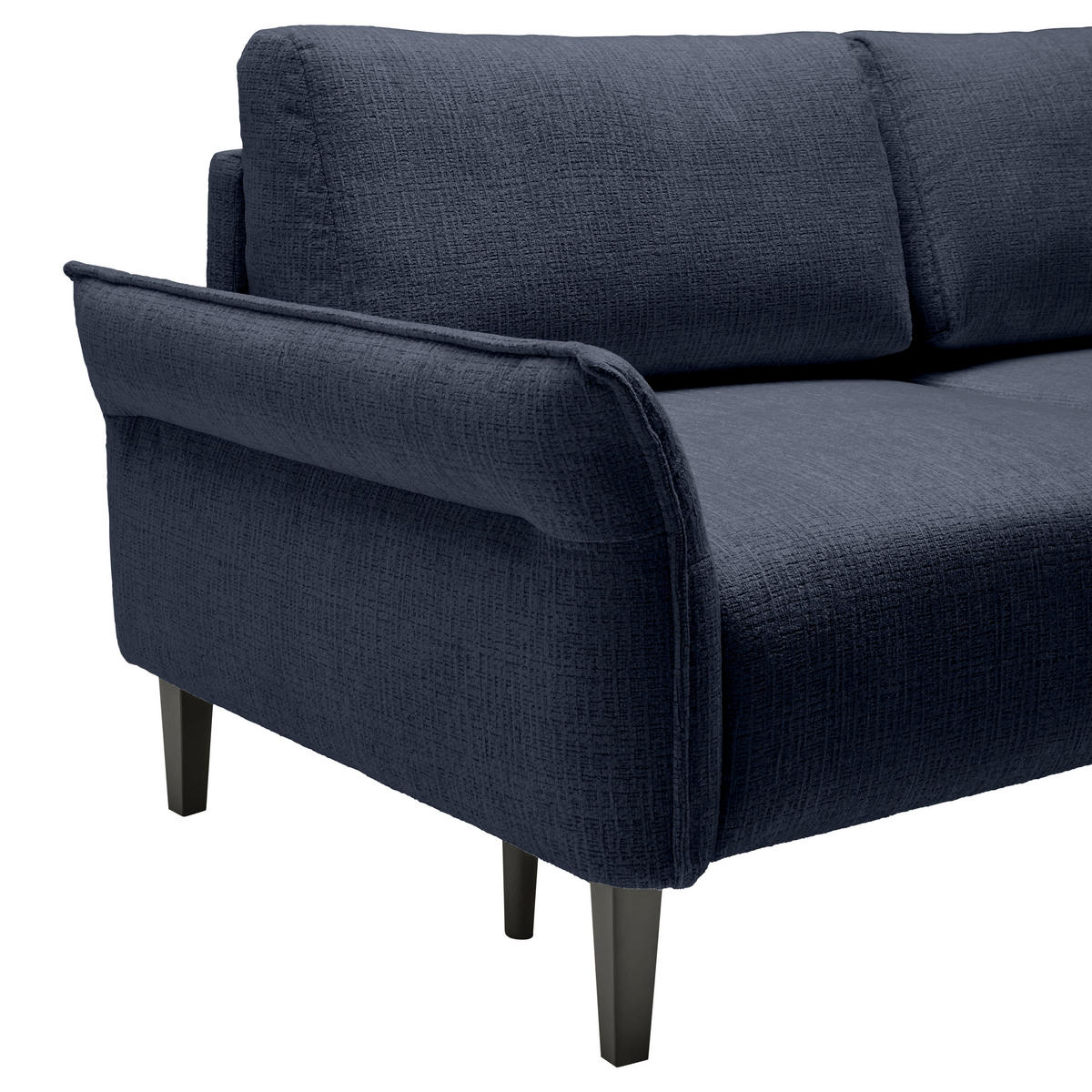3-SITS SOFFA i vävt tyg mörkblå  - svart/mörkblå, Modern, trä/textil (183/85/92cm) - MID.YOU