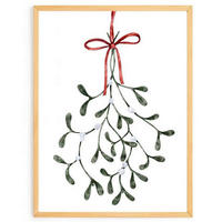 LEINWANDBILD Abstraktes 33/48/2 cm  - Dunkelgrün/Rot, Basics, Holzwerkstoff (33/48/2cm) - X-Mas