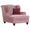 XXL-SESSEL Chenille Rosa    - Bordeaux/Schwarz, Design, Holz/Textil (127/106/149cm) - Landscape