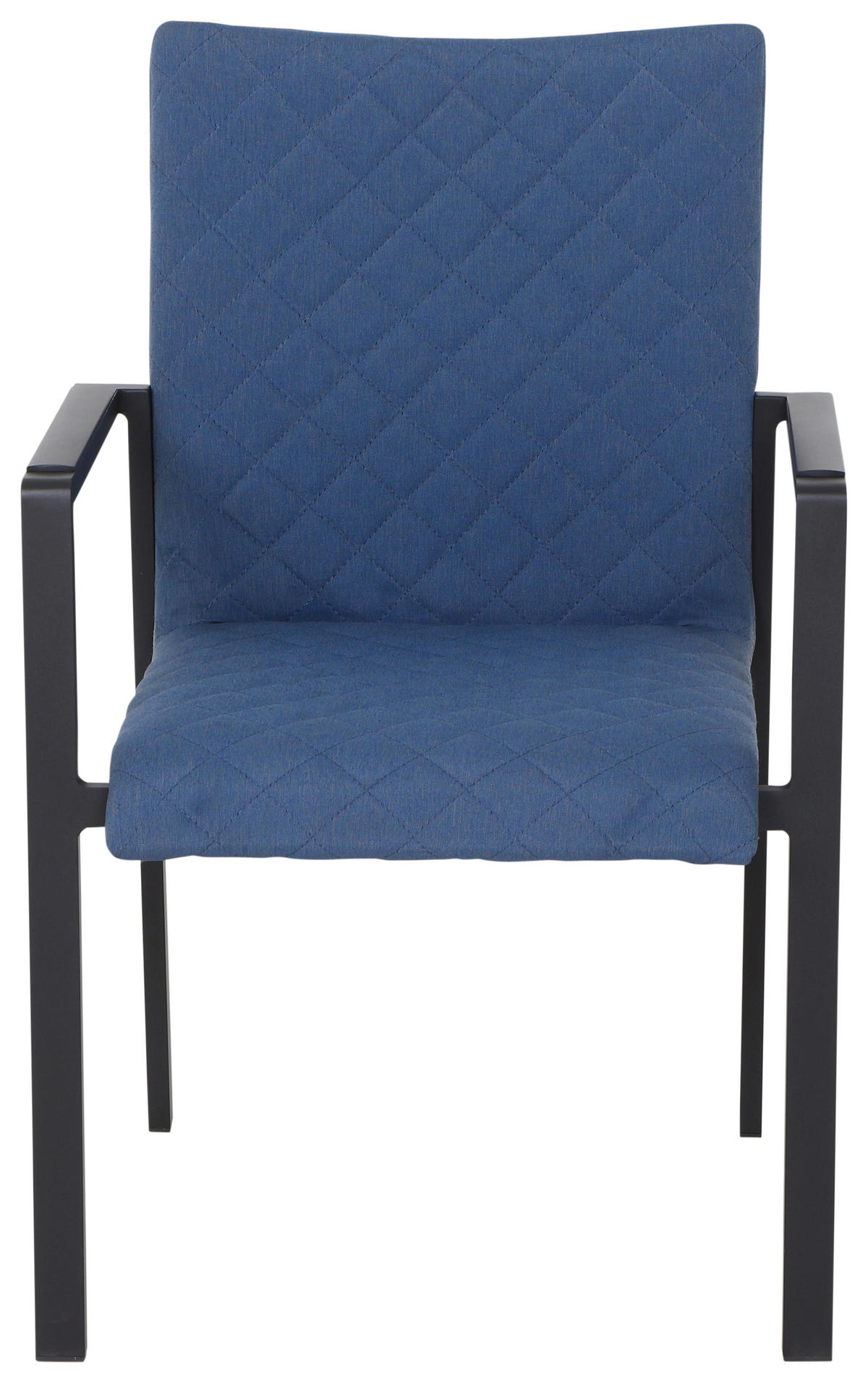 STAPELSESSEL Aluminium Anthrazit, Blau  - Blau/Anthrazit, Design, Textil/Metall (62,5/88/58cm)