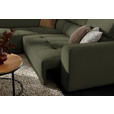ECKSOFA in Struktur Olivgrün  205/284 cm  - Schwarz/Olivgrün, Design, Kunststoff/Textil (205/284cm) - Xora