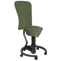 BÜROHOCKER   Grün, Schwarz  - Schwarz/Grün, Basics, Kunststoff/Textil (55/105,115/55cm) - Aeris