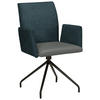 ARMLEHNSTUHL  in Stahl Webstoff, Mikrofaser  - Graublau/Schwarz, Design, Textil/Metall (60/91/60cm) - Moderano