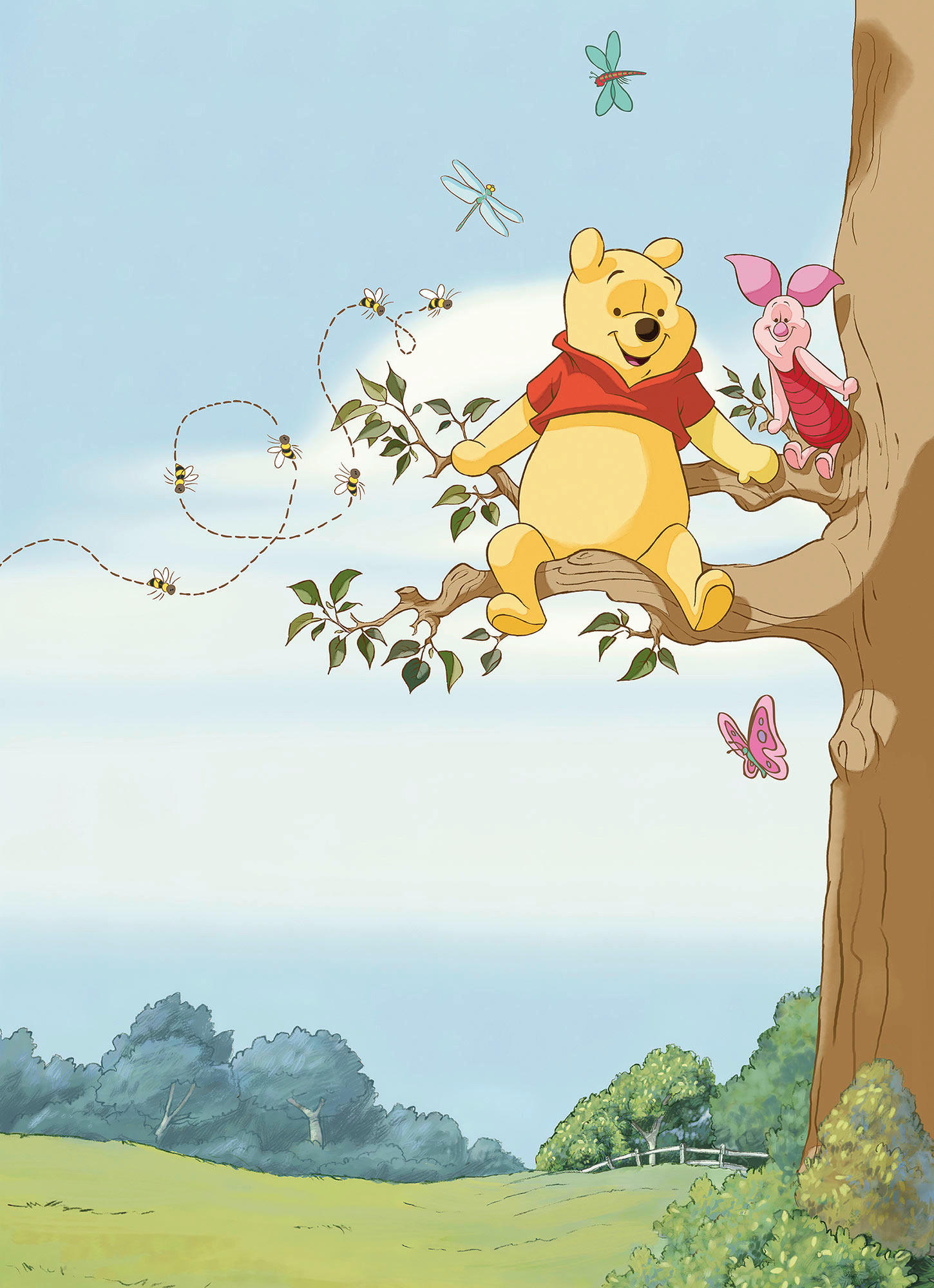 Xora Fototapete Winnie Pooh Mehrfarbig 184x254 cm