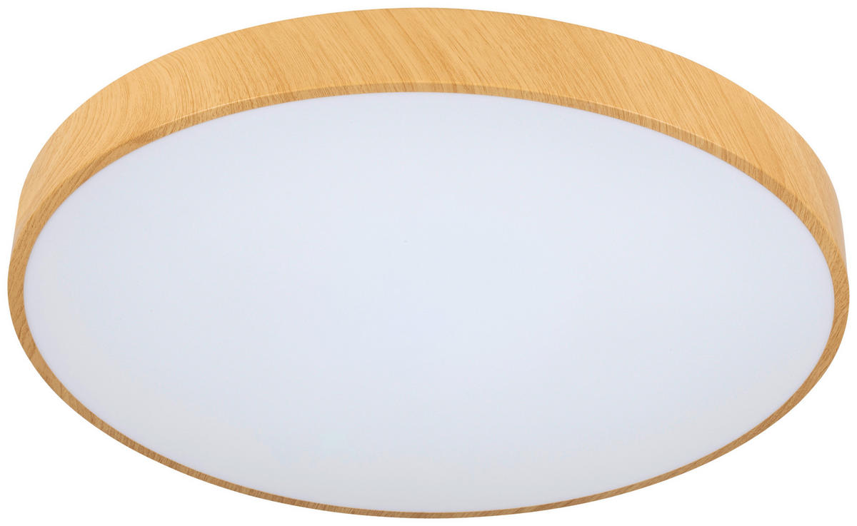 LED-DECKENLEUCHTE - Naturfarben/Weiß, Trend, Kunststoff/Metall (50/13cm) - Novel