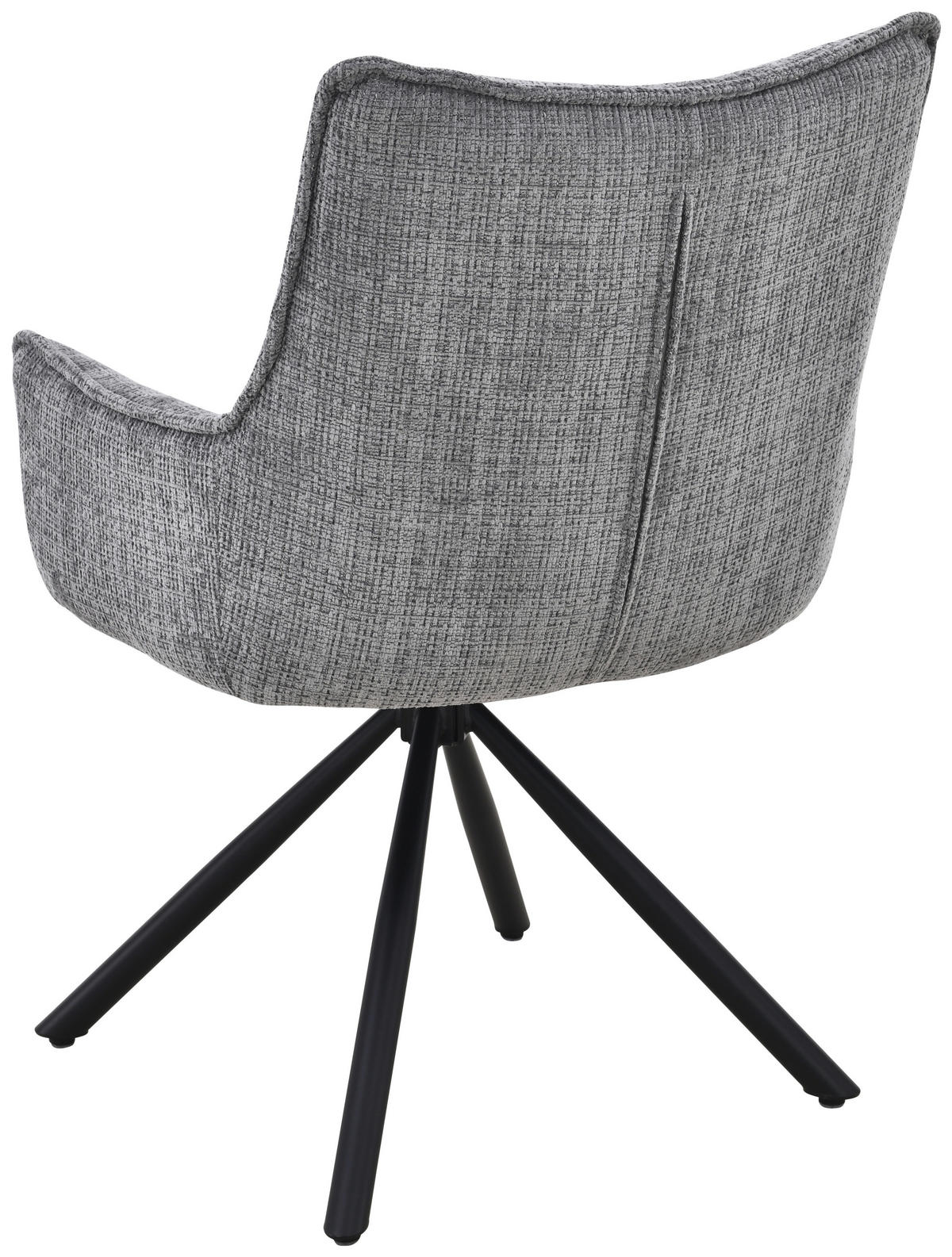 ARMLEHNSTUHL   Chenille  Grau, Schwarz  - Schwarz/Grau, MODERN, Holz/Textil (57/90/67cm) - Livetastic