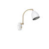 WANDLEUCHTE 10,5/22,7/28,3 cm   - Messingfarben/Weiß, KONVENTIONELL, Metall (10,5/22,7/28,3cm) - Belid