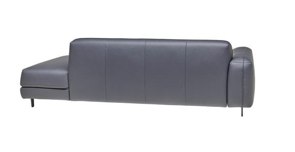 2,5-SITZER in Leder Dunkelblau - Anthrazit/Dunkelblau, Design, Leder/Metall (226/70/109cm) - Johann Jakob