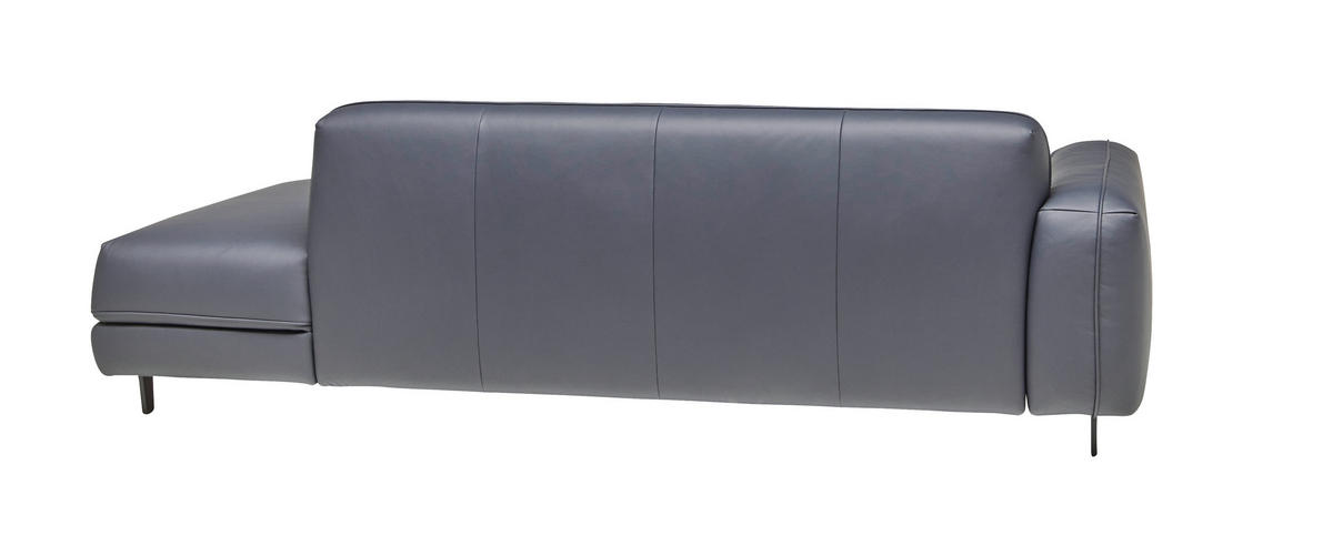 2,5-SITZER in Leder Dunkelblau  - Anthrazit/Dunkelblau, Design, Leder/Metall (226/70/109cm) - Johann Jakob