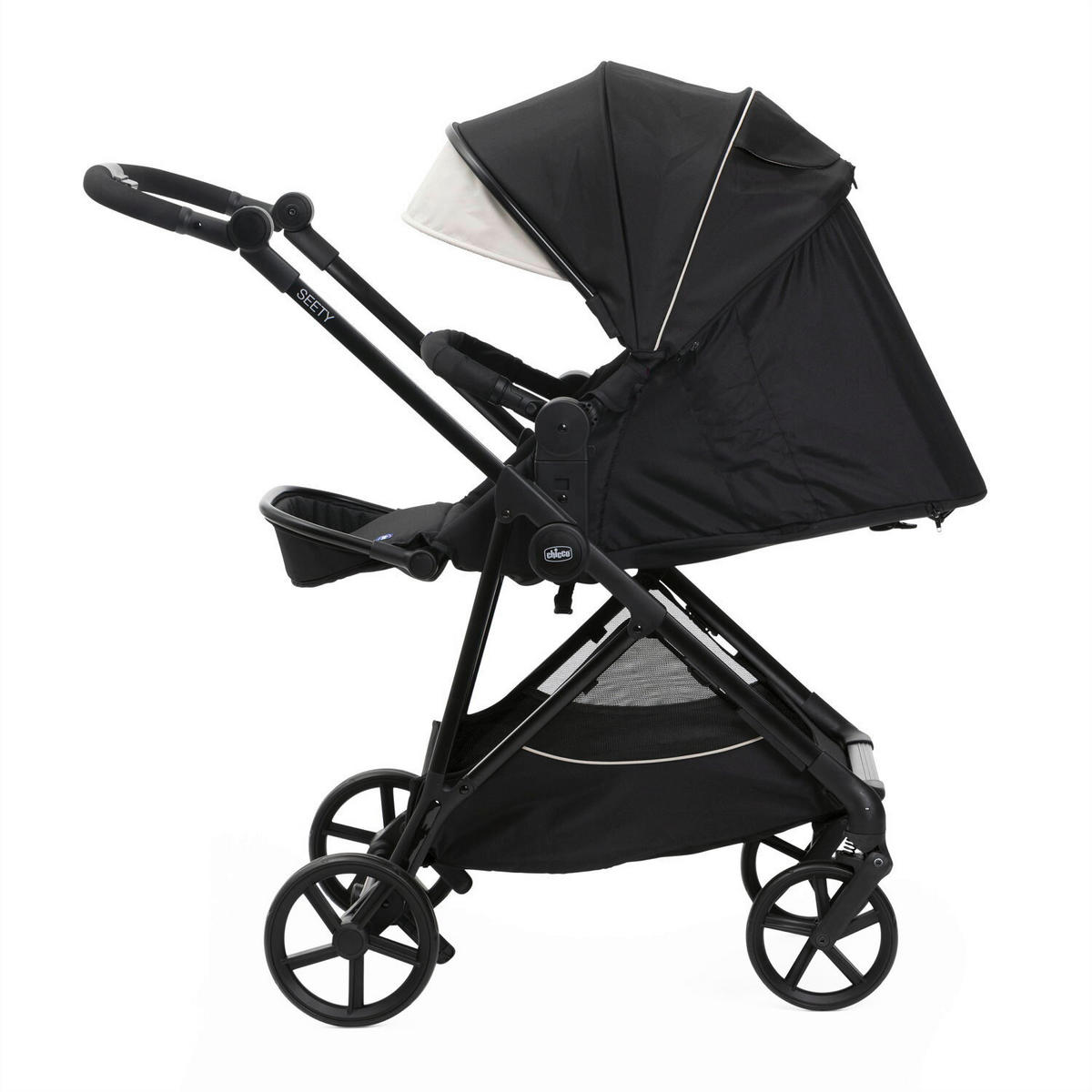 BUGGY SEETY  - Schwarz, Basics, Textil/Metall (55/73/99-110cm) - Chicco