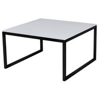 COUCHTISCH in Metall, Glas 40/40/35 cm  - Schwarz, Konventionell, Glas/Metall (40/40/35cm)