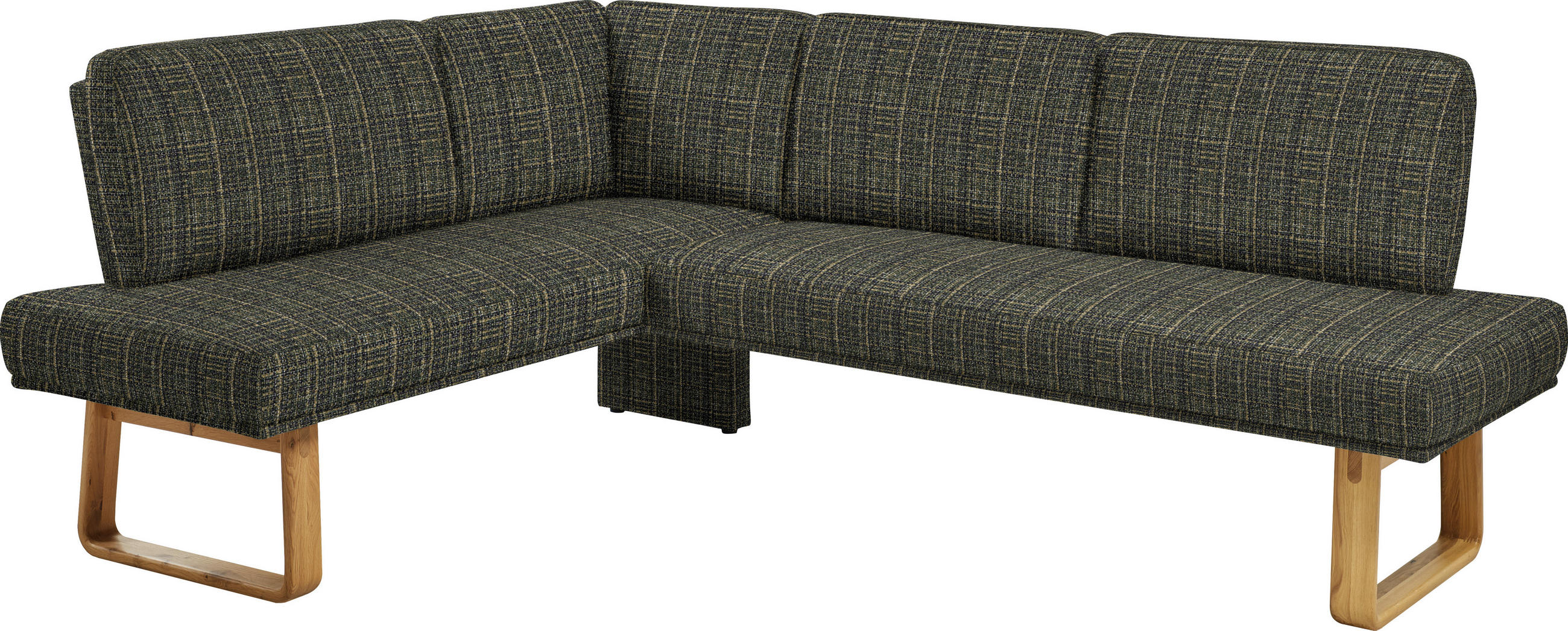 ECKBANK 174/240 cm  in Grün, Eichefarben  - Eichefarben/Grün, Design, Holz/Textil (174/240cm) - Dieter Knoll