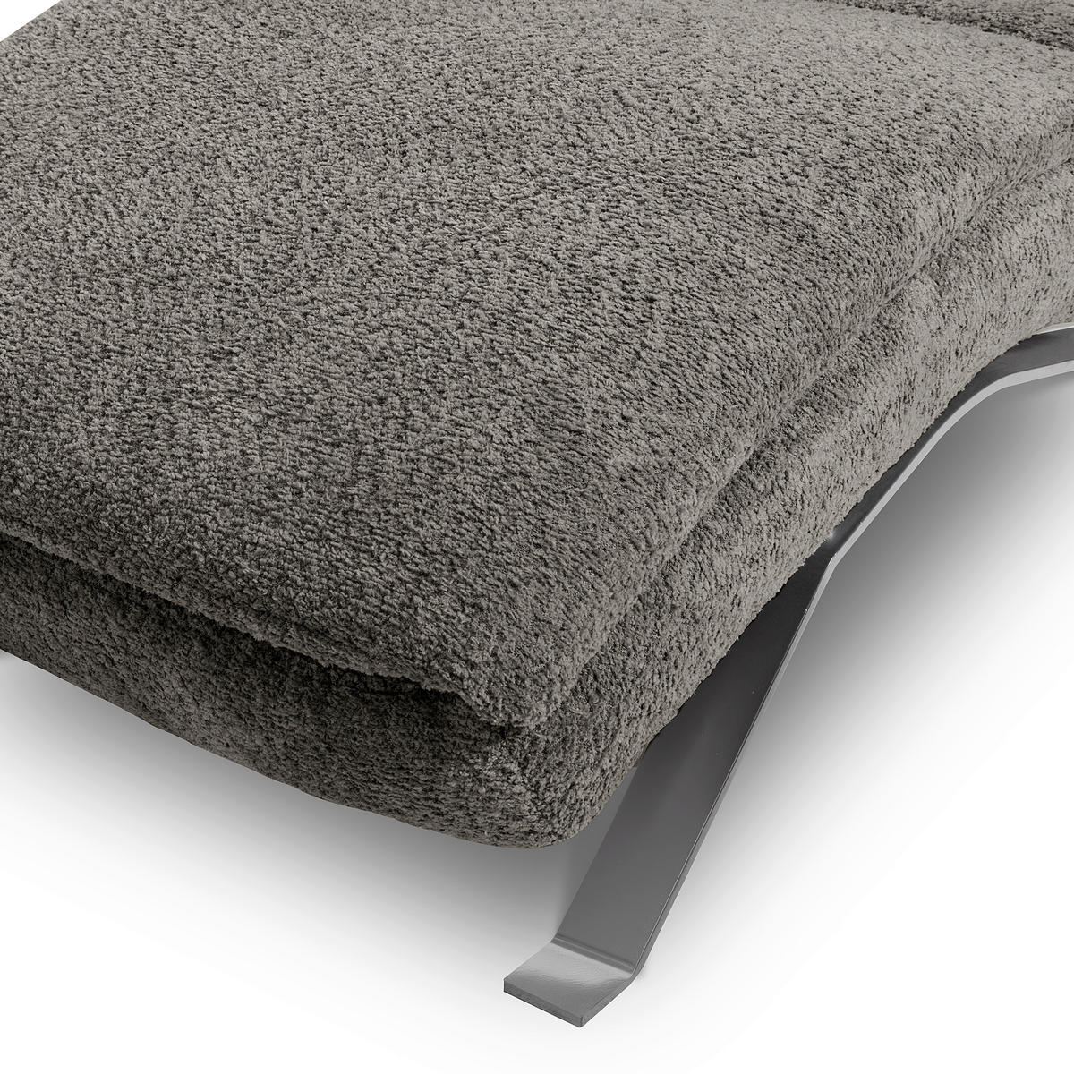 RELAXLIEGE in Bouclé Dunkelgrau  - Dunkelgrau/Silberfarben, Design, Textil/Metall (65/95/171cm) - Celina Home