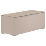 LOWBOARD Alufarben, Sandfarben  110/58/45 cm  - Sandfarben/Alufarben, Design, Glas/Holzwerkstoff (110/58/45cm) - Moderano